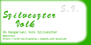 szilveszter volk business card